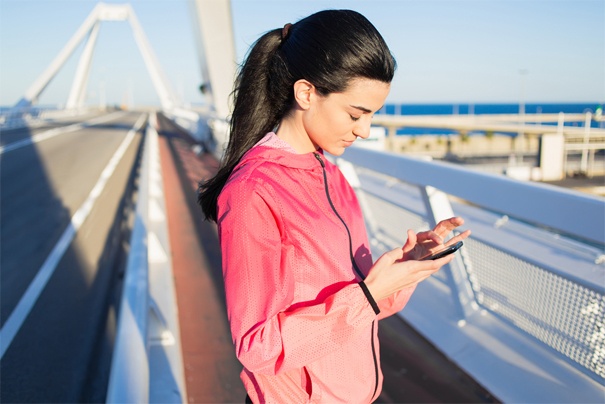 Woman using a smartphone