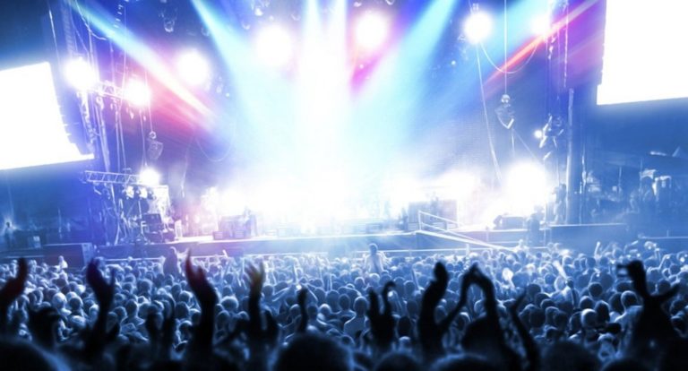 Stadium concert stage