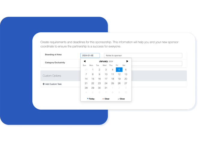 Sponsorship activation calendar