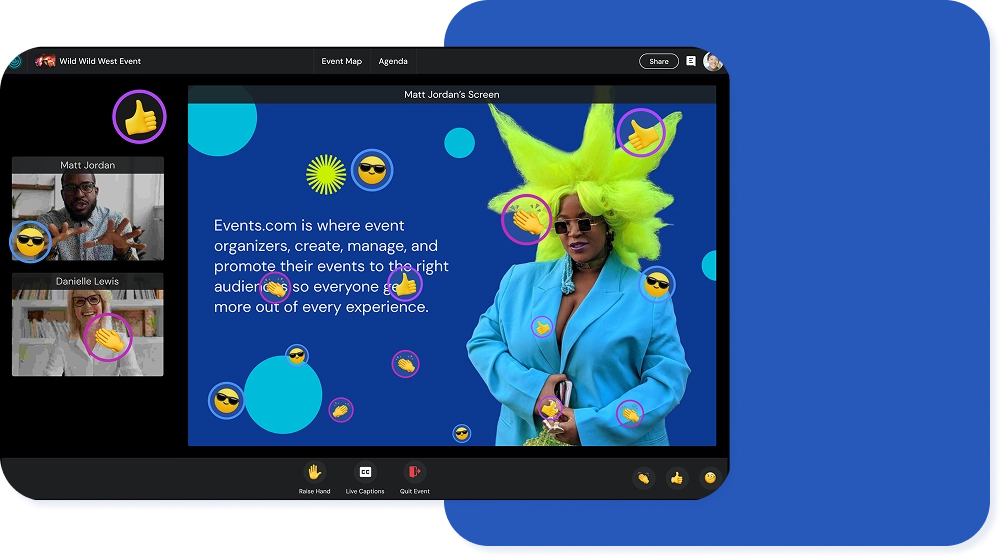 Events.com Virtual interactive presentations